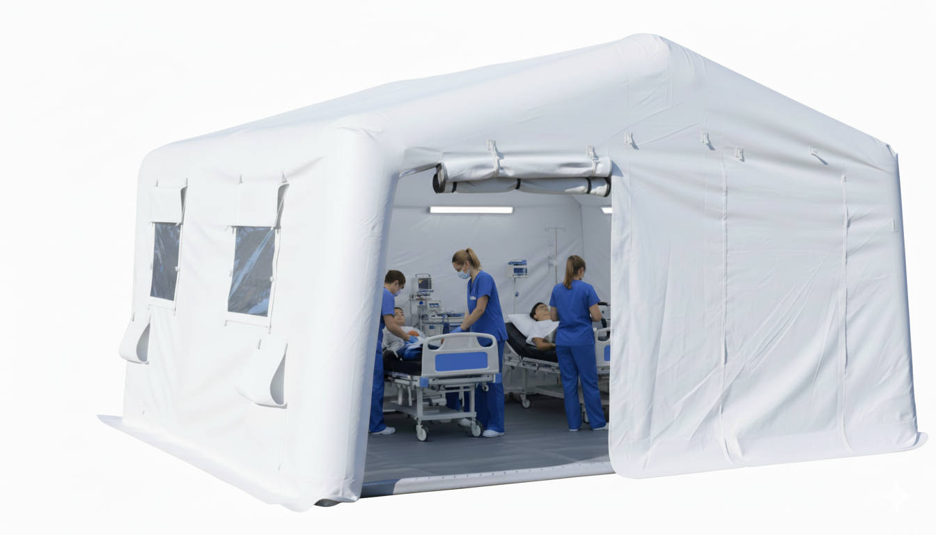 Производство и продажа надувных пневмокаркасных палаток МЧС в Новосибирске и по России